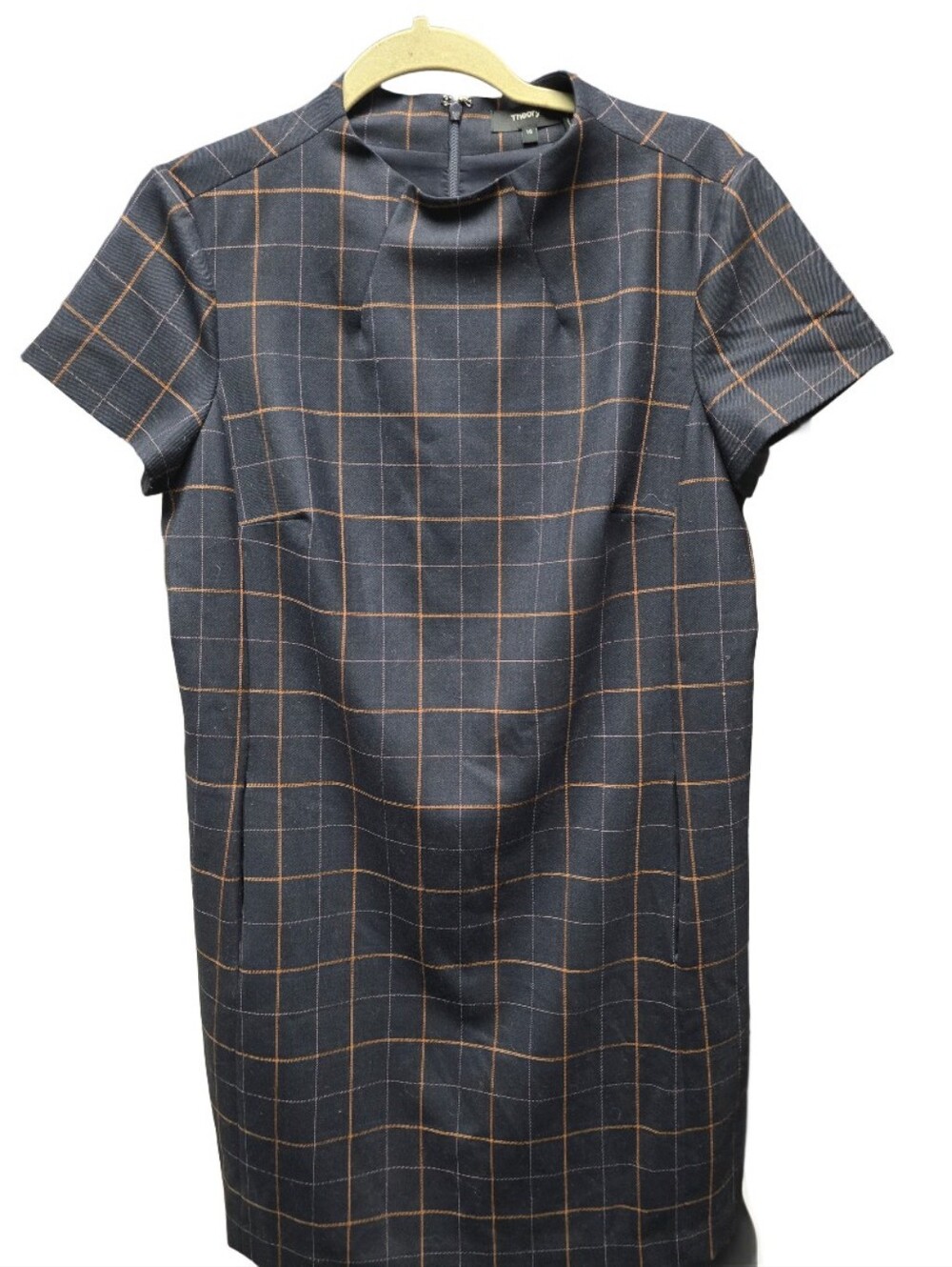 Theory Jasneah Tile Check Mini Dress Sz. 10 - Picture 6 of 9